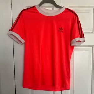 Retro Adidas Neon Pink Ringer Tee